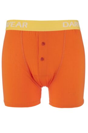 Mens 1 Pack SockShop Dare to Wear Bamboo Button Front Boxer Trunks