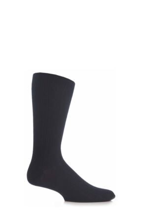 Mens 1 Pair Pantherella 85% Cashmere Rib Socks