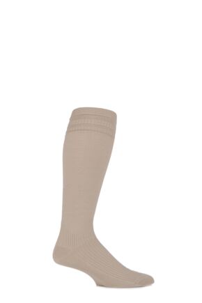 Mens 1 Pair HJ Hall Energisox Compression Socks with Softop Oatmeal 9-12