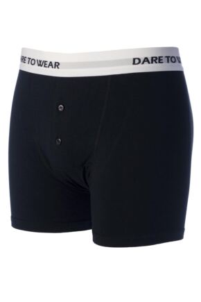 Mens 1 Pack SockShop Dare to Wear Bamboo Button Front Boxer Trunks