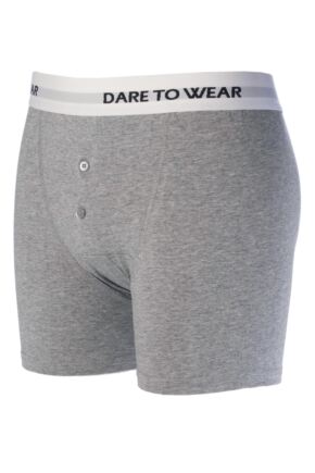 Mens 1 Pack SockShop Dare to Wear Bamboo Button Front Boxer Trunks