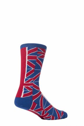 Mens 1 Pair SOCKSHOP Union Jack Design Cotton Rich Socks
