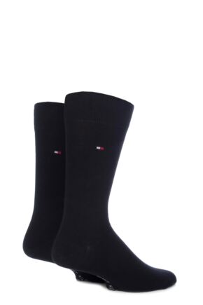 Mens 2 Pair Tommy Hilfiger Classic Plain Cotton Socks