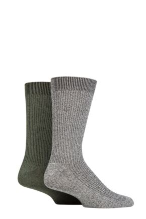 Mens 2 Pair Glenmuir Bamboo Leisure Socks