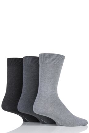 Mens 3 Pair Glenmuir Classic Bamboo Plain Socks