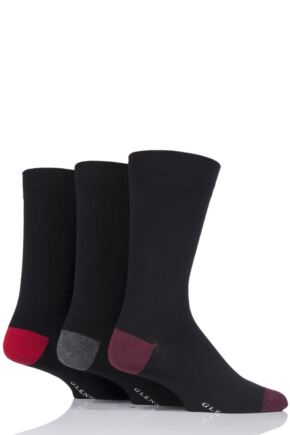 Mens 3 Pair Glenmuir Classic Bamboo Plain Socks