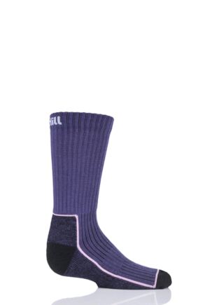 UpHill Sport 1 Pair Kids Made in Finland Hiking Socks Purple 12-2 Kids (7-10 Years)