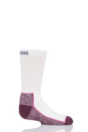 UpHill Sport 1 Pair Kids Made in Finland Hiking Socks White 9-11.5 (5-8 Years)