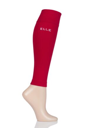 Ladies 1 Pair Elle Milk Compression Calf Sleeves Red Medium