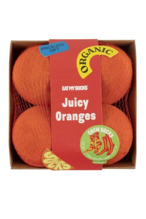 EAT MY SOCKS 2 Pair Juicy Oranges Cotton Socks Oranges One Size