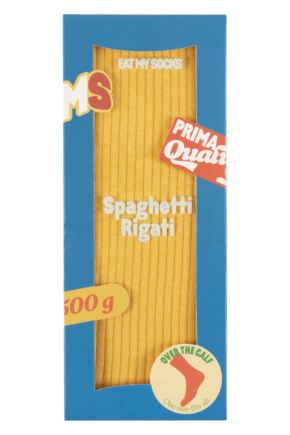EAT MY SOCKS 1 Pair Spaghetti Rigati Cotton Socks Spaghetti One Size