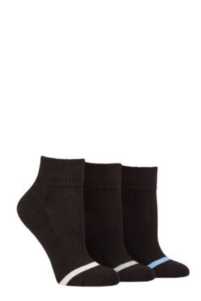 Ladies 3 Pair Pringle Quarter Length Cotton Sports Socks