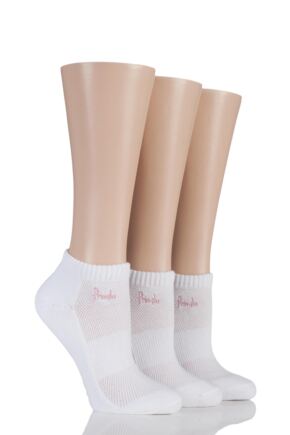 Ladies 3 Pair Pringle Johanne Cushion Trainer Socks