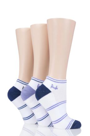 Ladies 3 Pair Pringle Johanne Cushion Trainer Socks