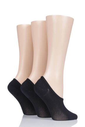 Elle Women Bamboo Seamless Shoe liners with Silicone Heel Grips Pack of 2