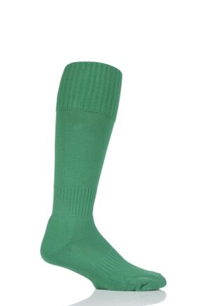 Mens 1 Pair SOCKSHOP of London Made in the UK Plain Football Socks Emerald 6-11
