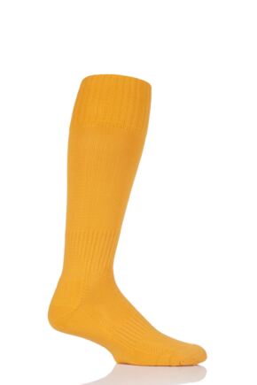 Mens 1 Pair SOCKSHOP of London Made in the UK Plain Football Socks Gold 6-11