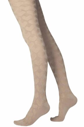 ELLE WINTER SOFT HEART PATTERNED TIGHTS