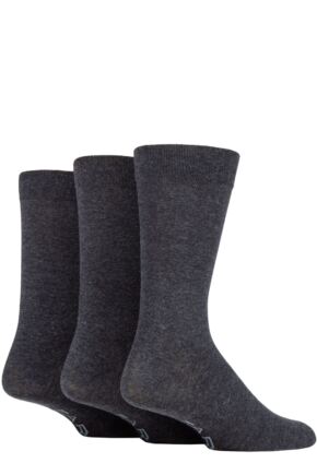 Mens 3 Pair Farah Plain Comfort Cuff Socks