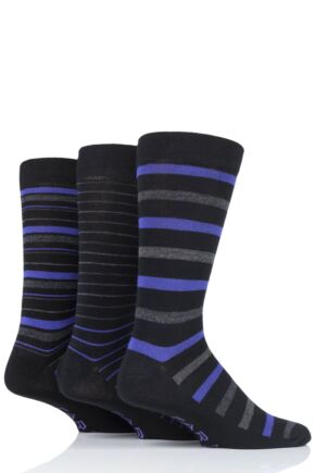 Mens 3 Pair Farah Classic Plain Bamboo and Patterned Socks