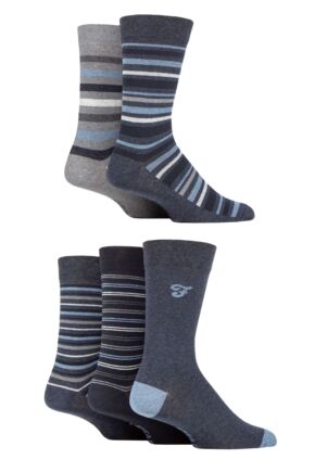 Mens 5 Pair Farah Patterned Striped and Argyle Cotton Socks