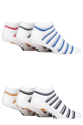 Mens 6 Pair Farah Plain, Patterned and Striped Trainer Socks