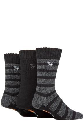 Mens 3 Pair Farah Striped Cushioned Boot Socks