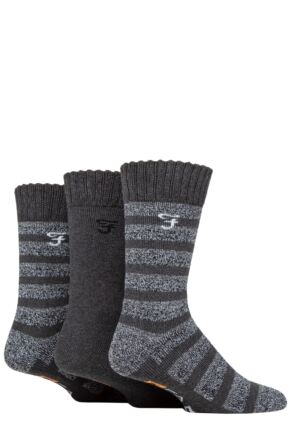 Mens 3 Pair Farah Striped Cushioned Boot Socks