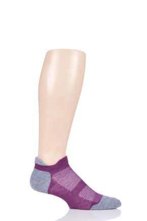 Mens and Ladies 1 Pair Feetures Merino 10 Ultra Light No Show Socks Ruby S (2-4.5)