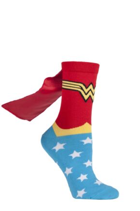 Ladies 1 Pair DC Comics Wonder Woman Cape Socks