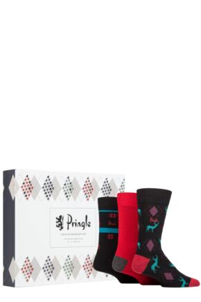 Mens 7 Pair Pringle 7 Days of Socks Christmas Gift Set