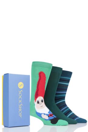 Mens 3 Pair SockShop Bamboo Bright Gift Boxed Socks