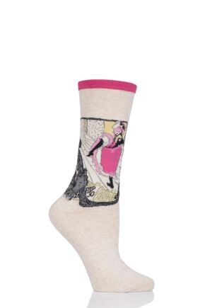 Ladies 1 Pair HotSox Artist Collection Jane Avril Cotton Socks