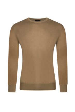 Mens Great & British Knitwear 100% Merino Plain Crew Neck Jumper