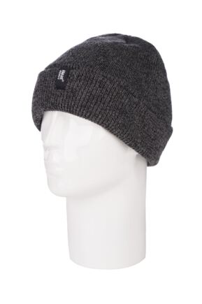 Mens 1 Pack Heat Holders Turn Over Cuff Thermal Hat