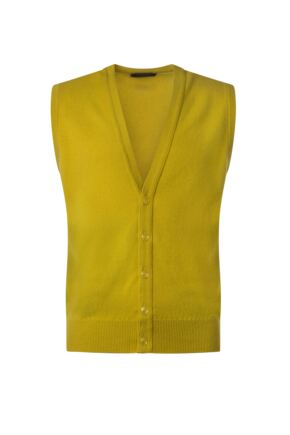 Mens Great & British Knitwear 100% Lambswool V Neck Waistcoat