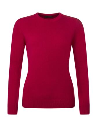 Ladies Great & British Knitwear 100% Lambswool Plain Round Neck Jumper