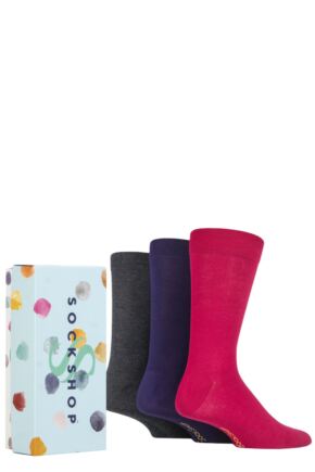 Mens 3 Pair SOCKSHOP Bamboo Bright Gift Boxed Socks I heard it through the grape vine 7-11 Mens