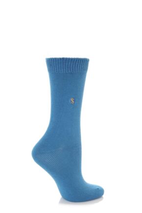 Ladies 1 Pair SockShop Colour Burst Cotton Socks with Smooth Toe Seams