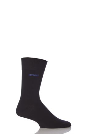 Mens 1 Pair SockShop Individual Days Of The Week Black Embroidered Socks