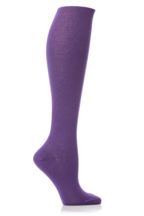 Ladies 1 Pair Elle Pearl Cotton Knee Highs