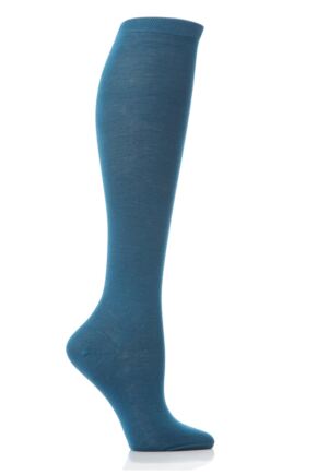 Ladies 1 Pair Elle Pearl Cotton Knee Highs