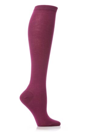 Ladies 1 Pair Elle Pearl Cotton Knee Highs