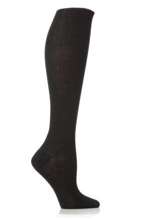 Ladies 1 Pair Elle Pearl Cotton Knee Highs