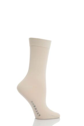 Ladies 1 Pair Falke Cotton Touch Anklet Socks Nature 35-38