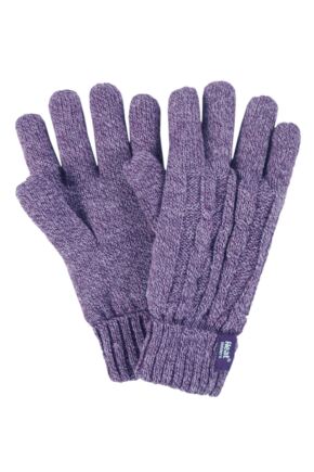 Ladies 1 Pair Heat Holders 3.2 Tog Heatweaver Yarn Gloves