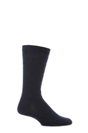 Mens 1 Pair HJ Hall Extra Wide Wool Softop Socks