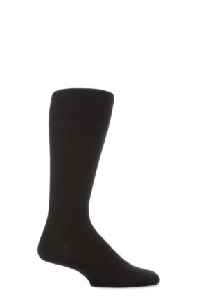 Mens 1 Pair HJ Hall Mid Calf Wool Softop Socks