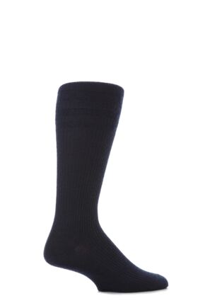 Mens 1 Pair HJ Hall Mid Calf Wool Softop Socks