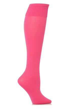 Ladies 1 Pair Trasparenze Cinzia Microfibre Knee Highs Hot Pink